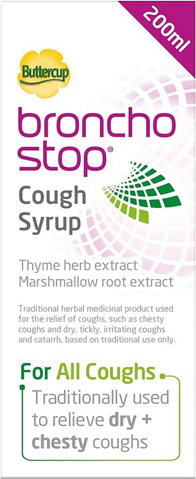 Bronchostop Cough Syrup - Used to Relieve Any Type of Cough - 200ml