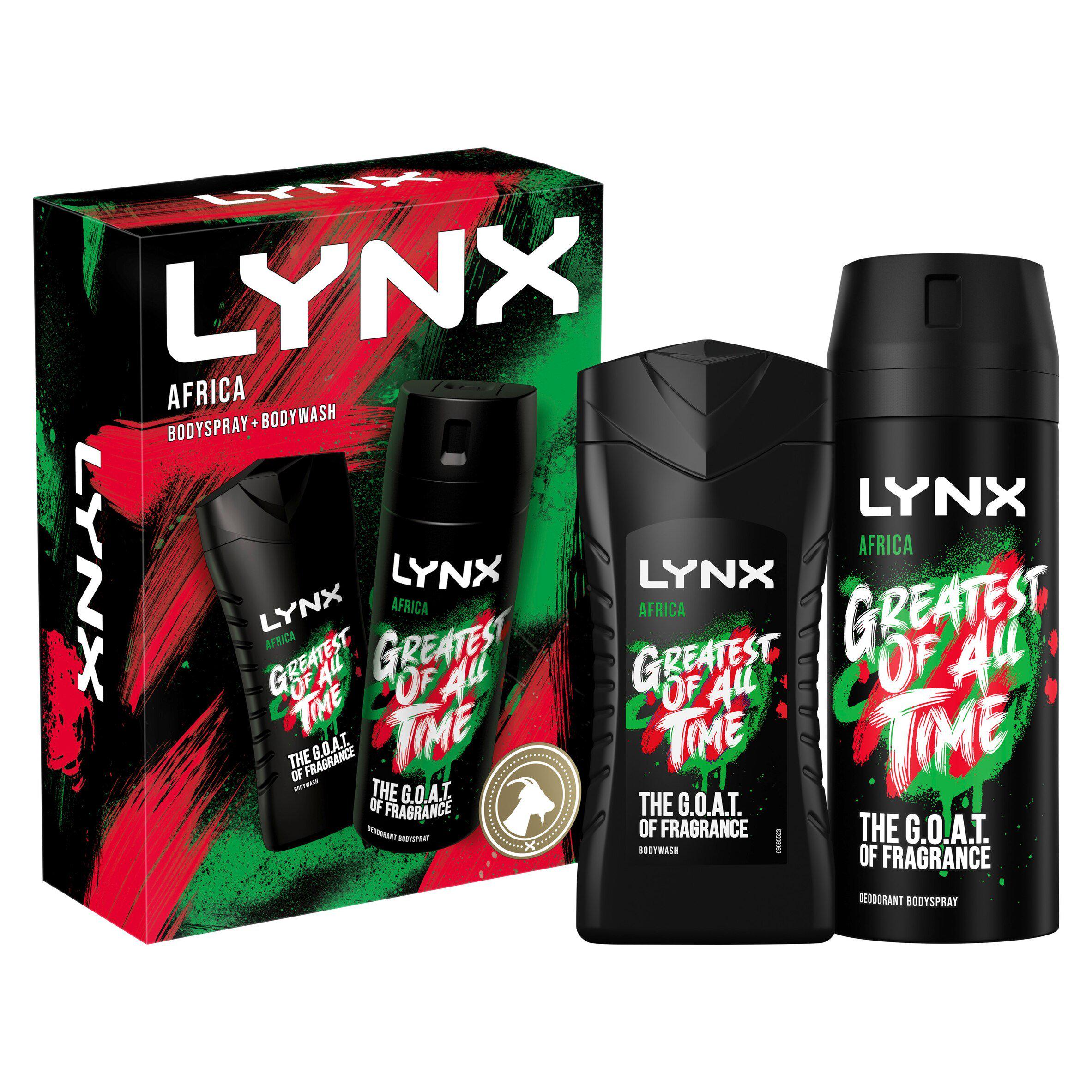 Old School Lynx Sprays Lynx Body Spray Africa Duo Gift Set
