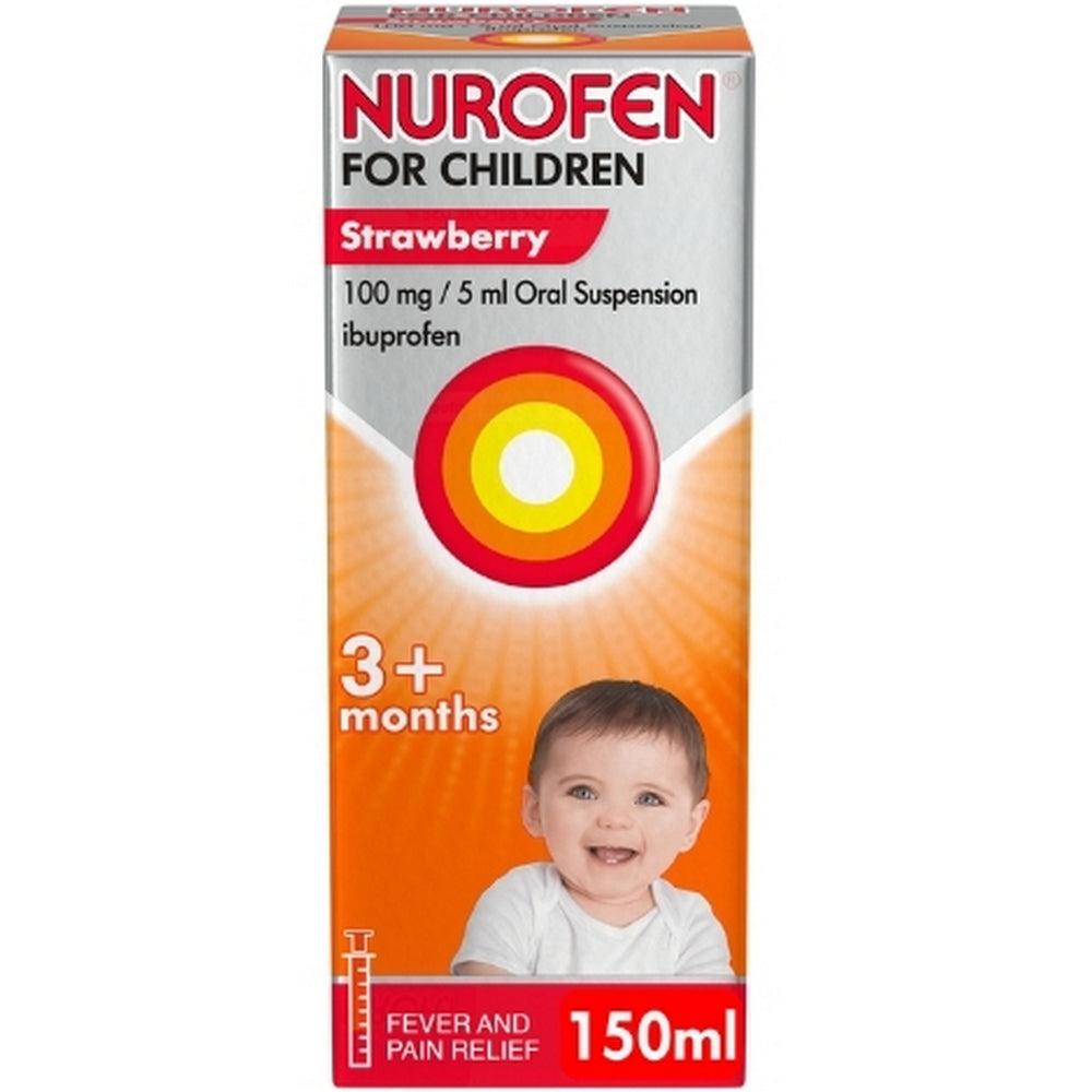 Nurofen For Children Strawberry With Syringe 150ml