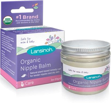 Lansinoh Organic Nipple Balm, Breastfeeding Essentials, 2 Pack, 4 Ounces  Total