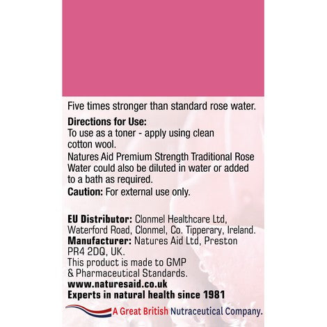 Natures Aid  Rose Water (Premium Strength) 150ml