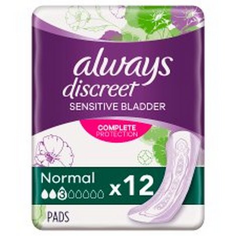 Always Discreet Normal Pads - Sensitive Bladder 12's