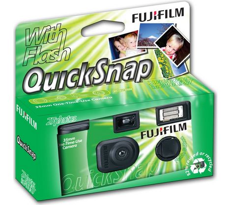Fujifilm Quicksnap Flash Disposable Camera 27 Photos - Plympton