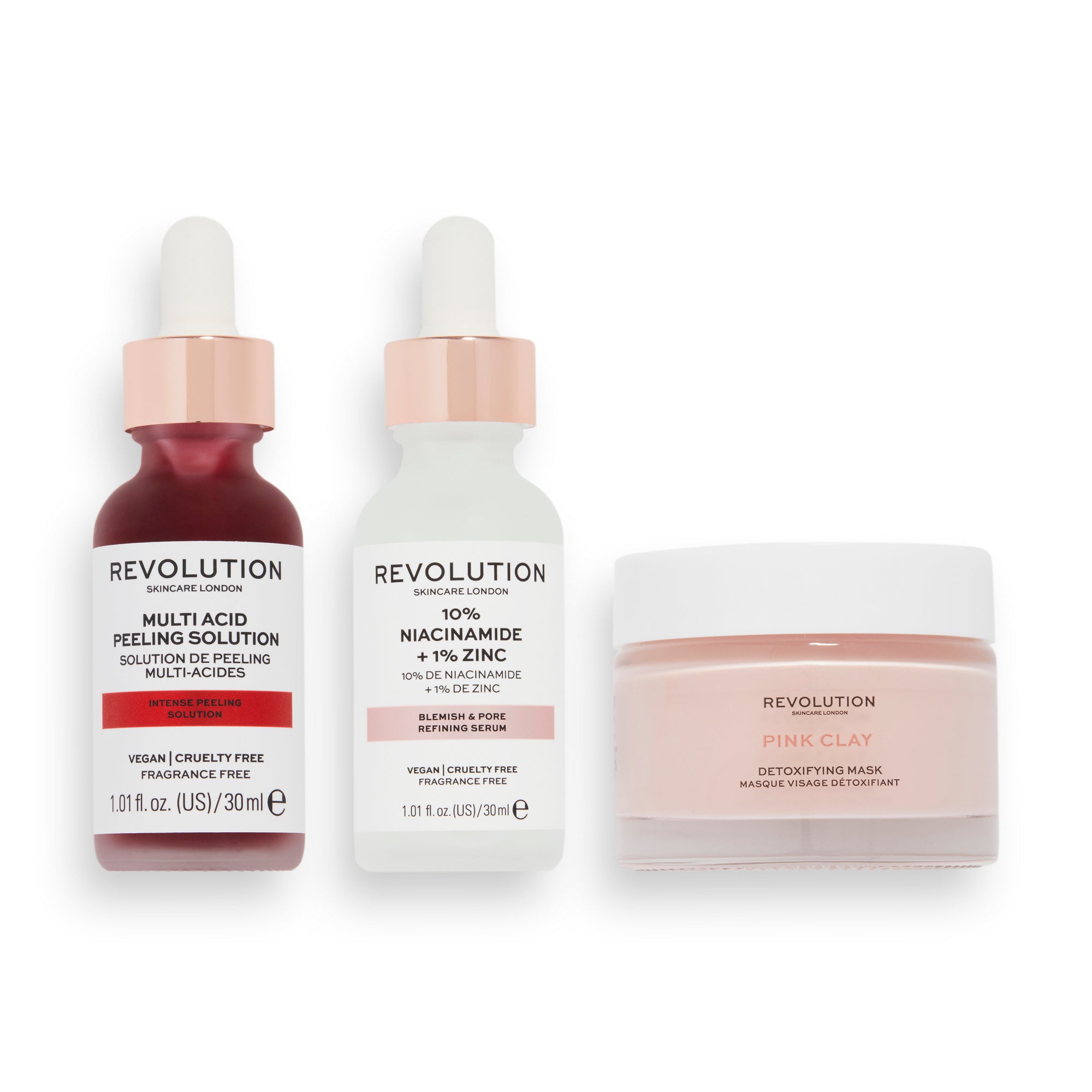 REVOLUTION SKINCARE THE ICONS COLLECTION 3 PIECE SET OPEN