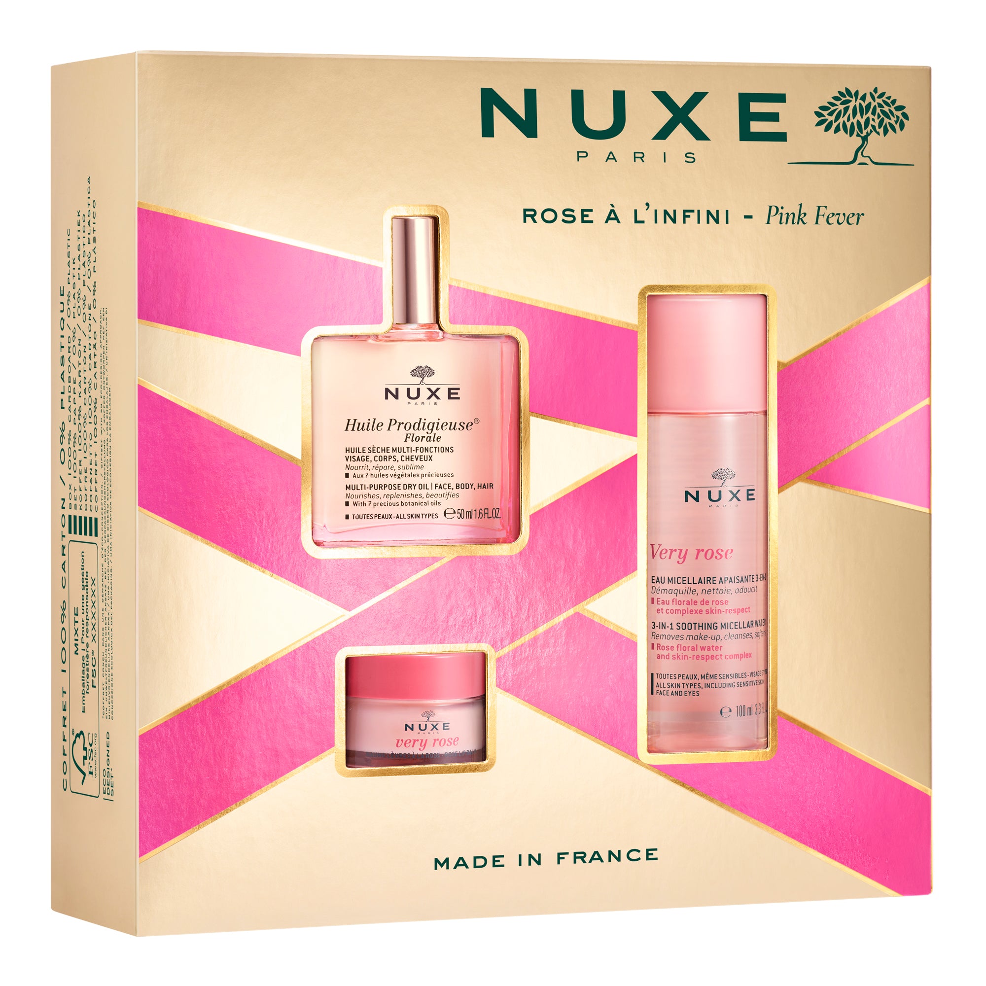 NUXE PINK FEVER 3 PIECE GIFT SET 
