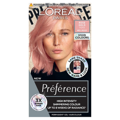 Loreal Preference Vivids Permanent Gel Hair Dye Rose Gold