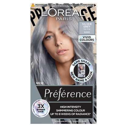 Loreal Preference Vivids Permanent Gel Hair Dye Silver Grey