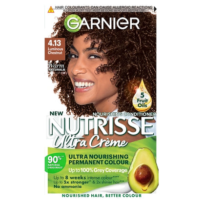 Garnier Nutrisse Ultra Crème Permanent Hair Dye Luminous Chestnut