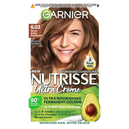 Garnier Nutrisse Ultra Crème Permanent Hair Dye Natural Golden Dark Blonde
