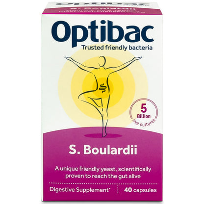 Optibac Saccharomyces Boulardii Capsules for Bowel Calm 40’s-box