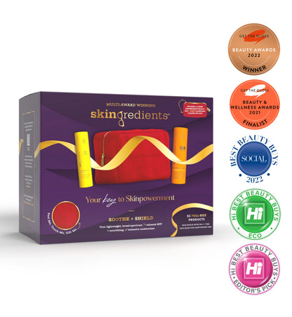 SKINGREDIENTS SHIELD + SOOTHE 3 PIECE SET  BOX