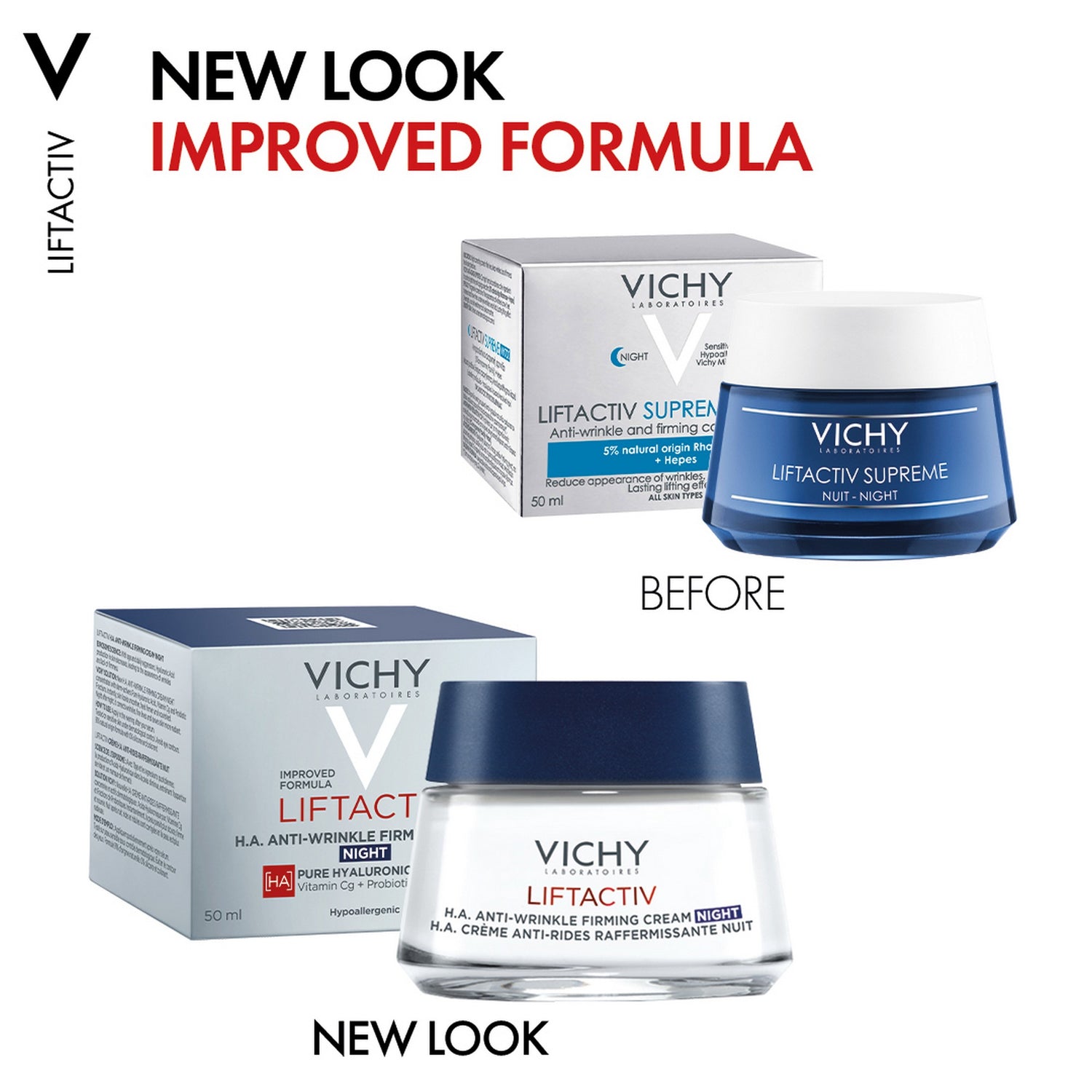 Vichy LiftActiv Complete Anti-Wrinkle and Firming Night Care 50ml Packaging
