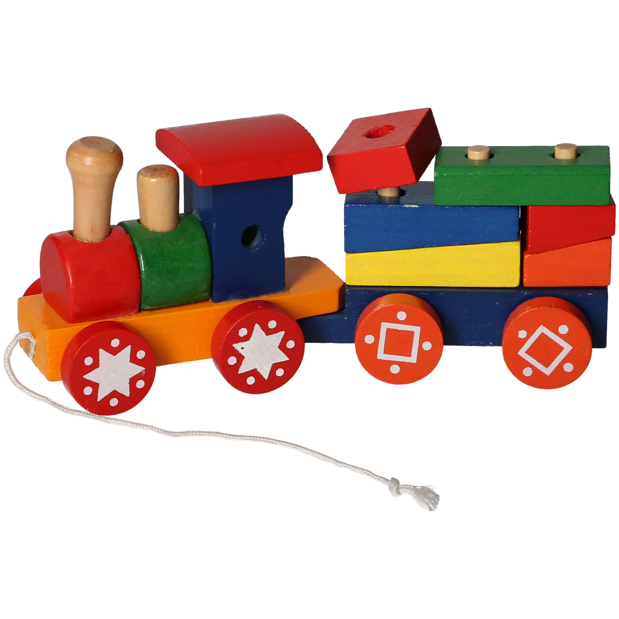 Wooden Train &amp; Carriage Set