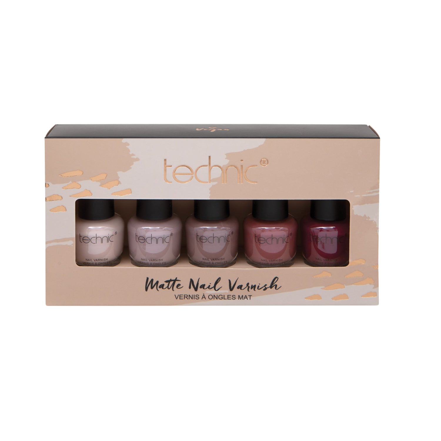 Technic Cosmetics - Set of 5 nail polishes Matte Nail Varnish by badgequo