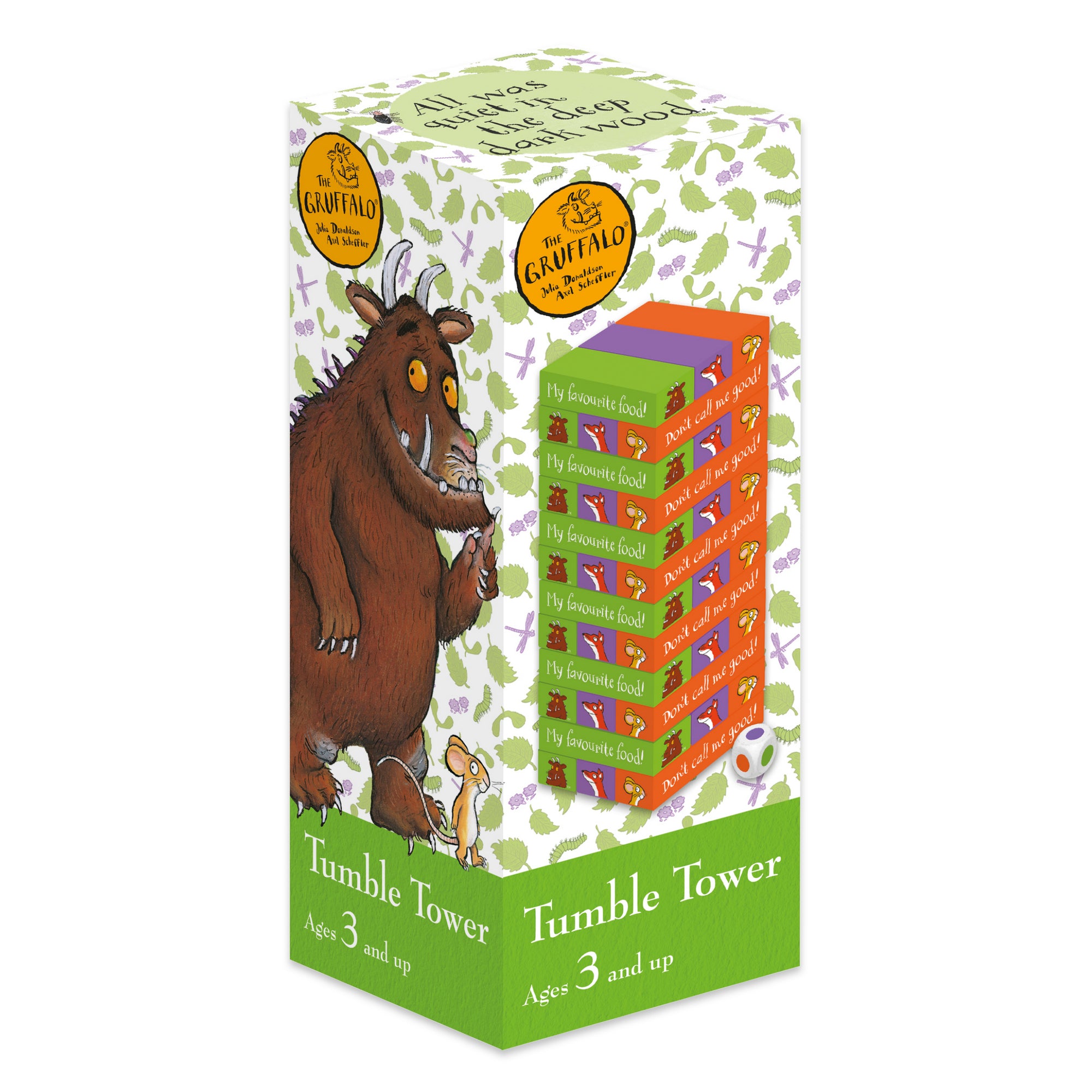 Gruffalo Painted Tumble Tower with Dice Game