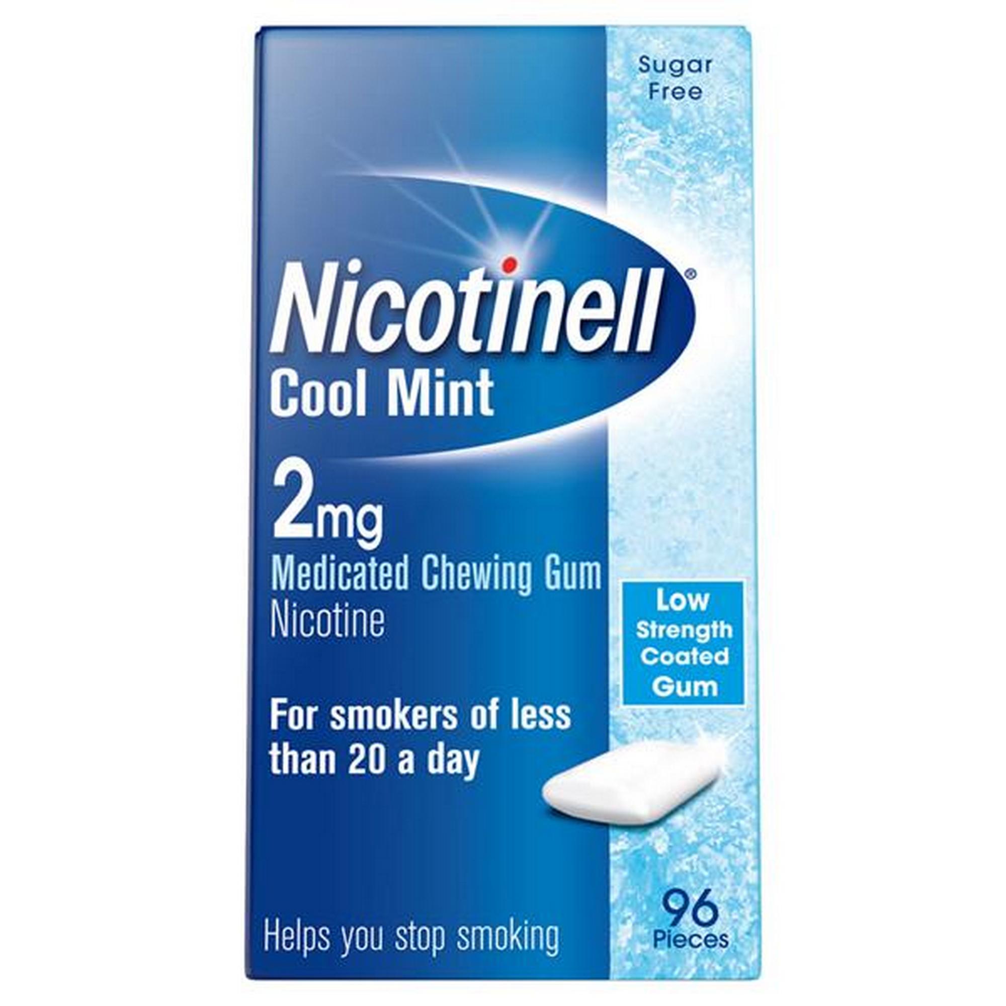 Nicotinell Cool Mint 2mg Medicated Chewing Gum – 96 Pack