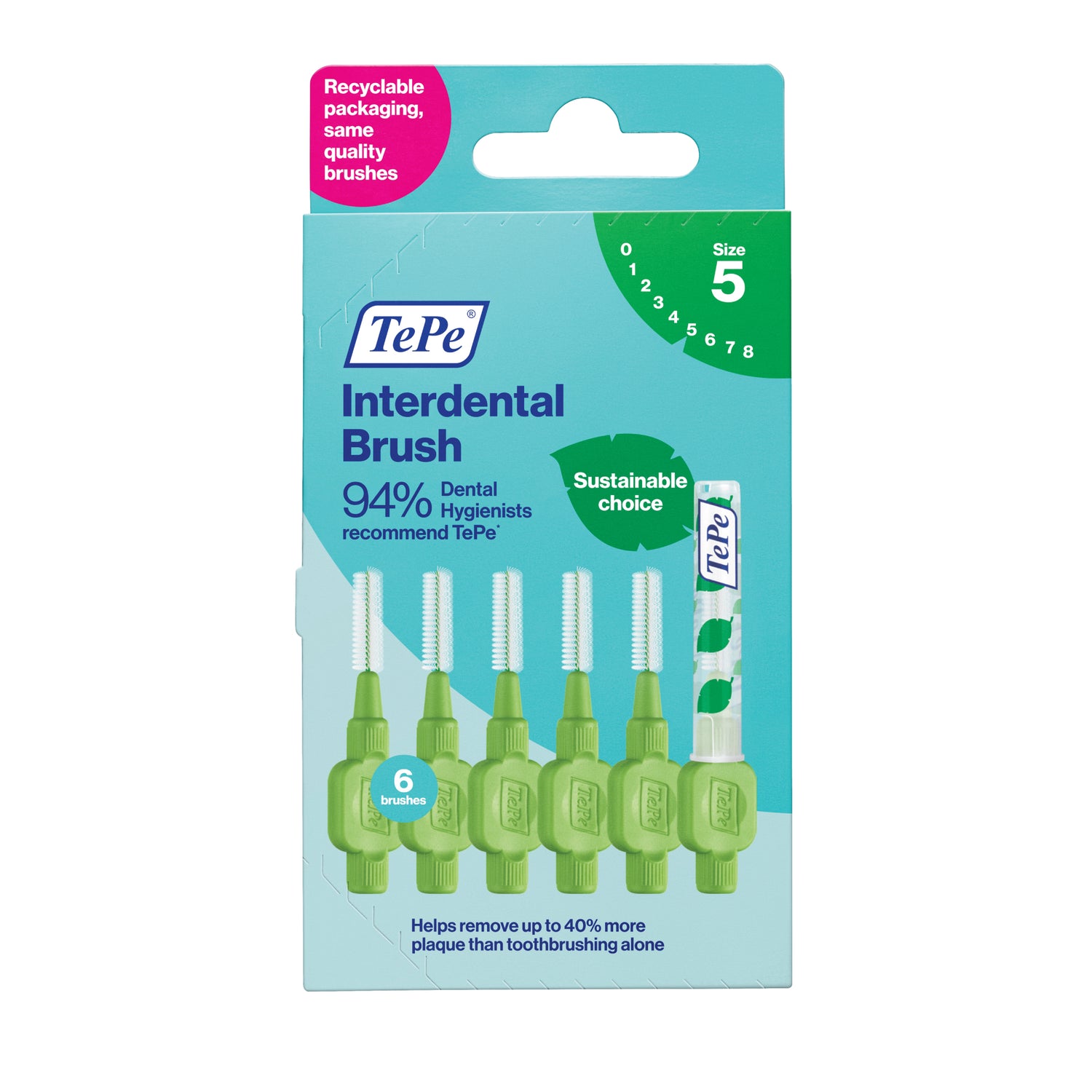 TePe Interdental Brushes Green Original Size 5 - 0.8 mm