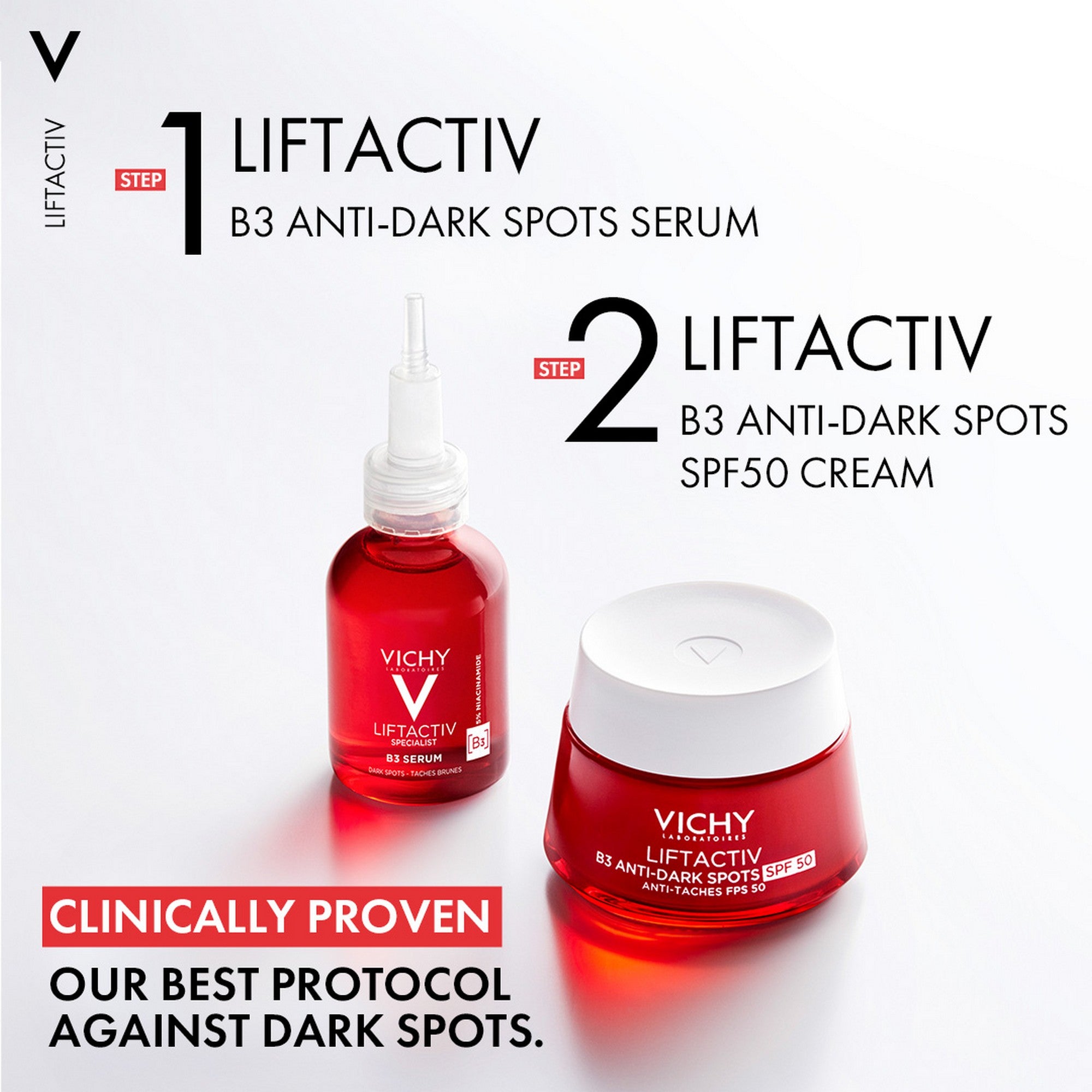 Vichy Lifactiv B3 Anti-Dark Spots Cream SPF50 - 50ml Routine