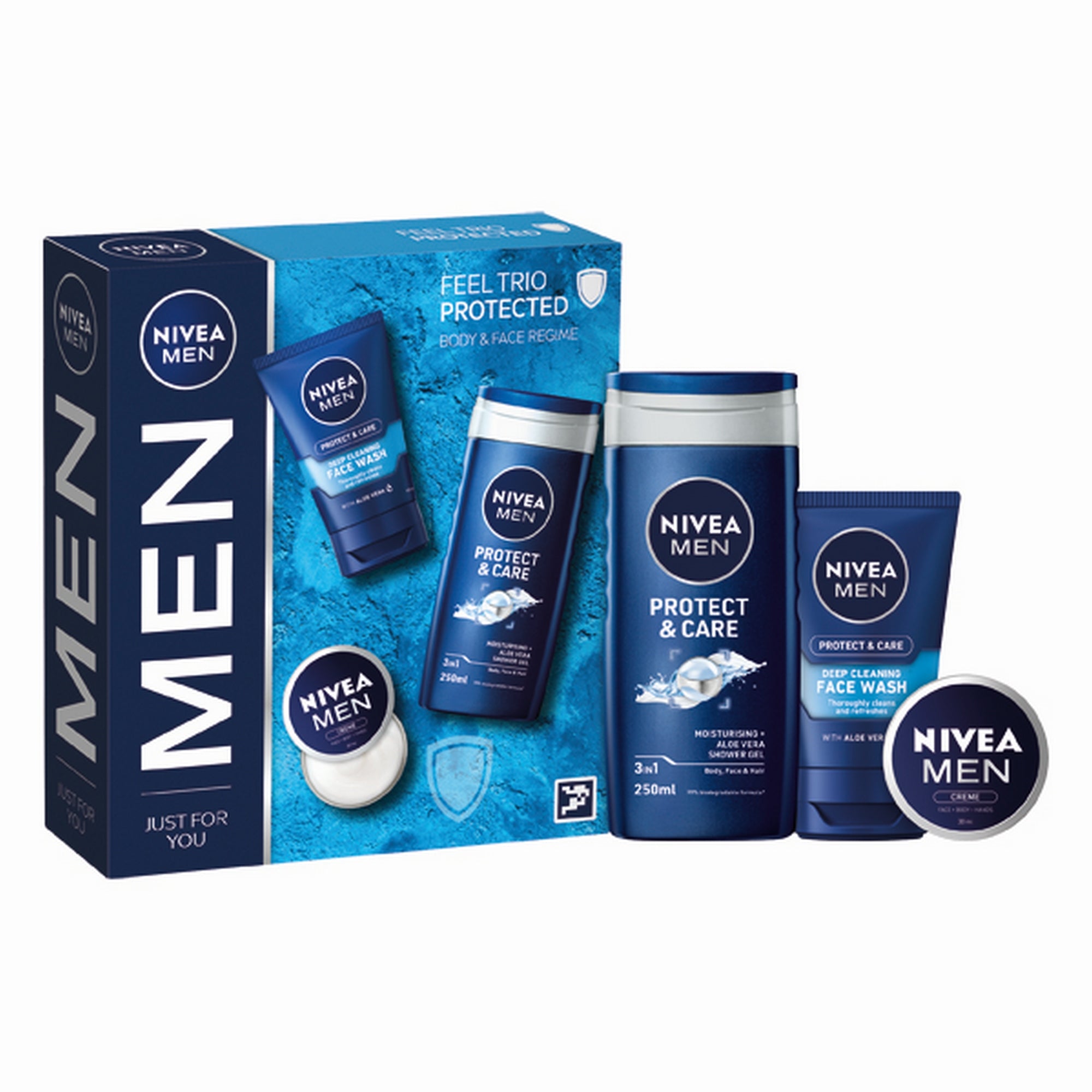 NIVEA MEN FEEL TRIO PROTECTED SET  OPEN