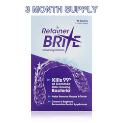 Retainer Brite Cleaning Tabs 96-Pack - Dental Appliance Cleaner (96PACK) Retainer Brite Cleaning Tabs 96-Pack - Dental Appliance Cleaner (96PACK)