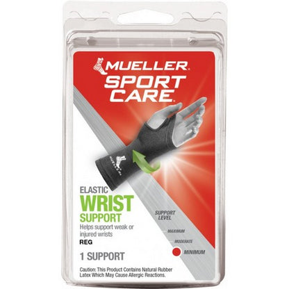 Mueller Elastic Wrist Support  - Black - Regular