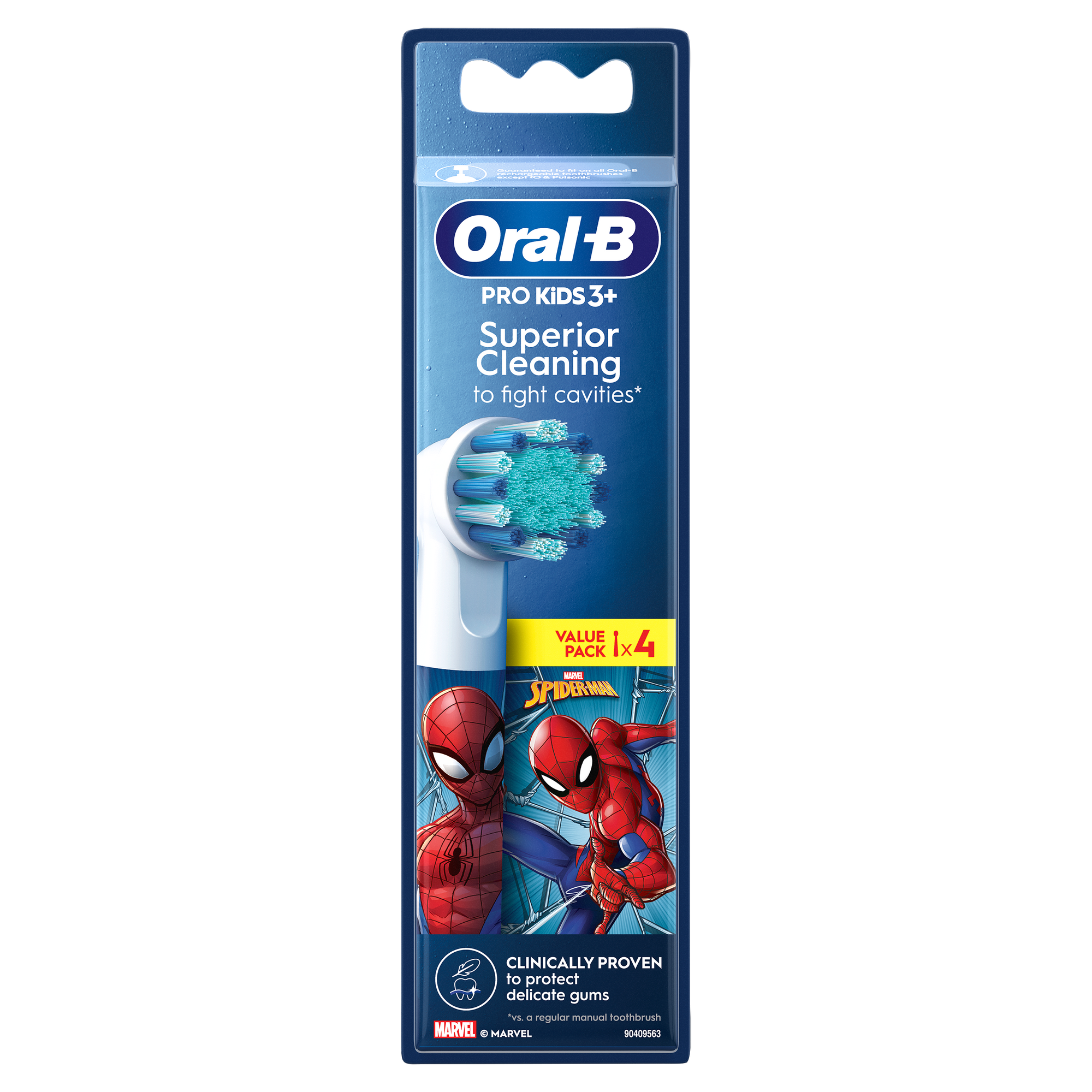 ORAL B KIDS STAGES SPIDERMAN REFILL HEADS 4 PACK