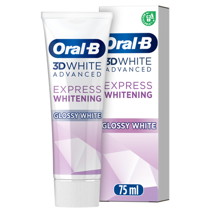 ORAL B 3D WHITE EXPRESS WHITENING GLOSSY WHITE TOOTHPASTE 75ML