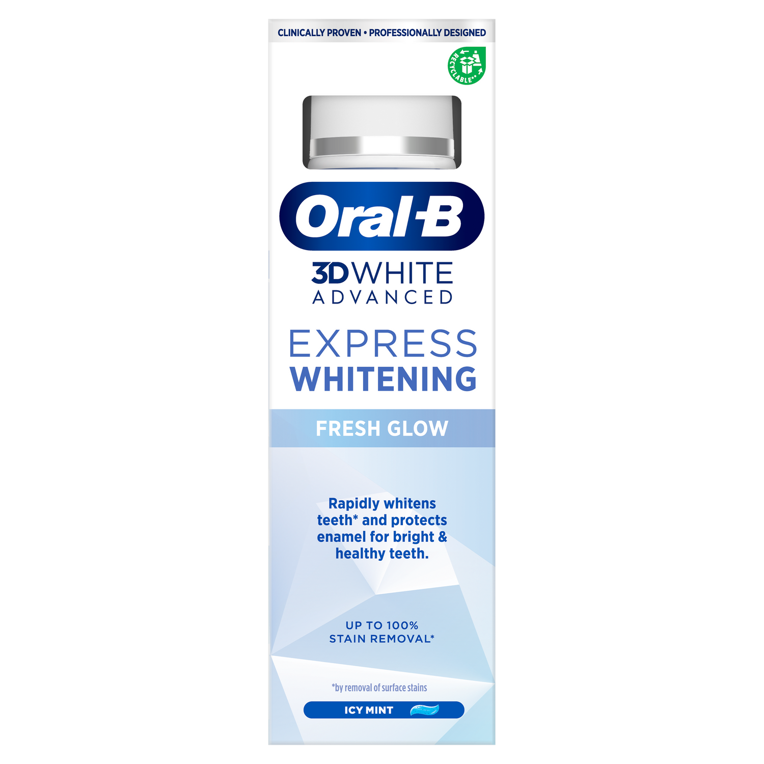 ORAL B 3D WHITE EXPRESS WHITENING FRESH GLOW TOOTHPASTE 75ML