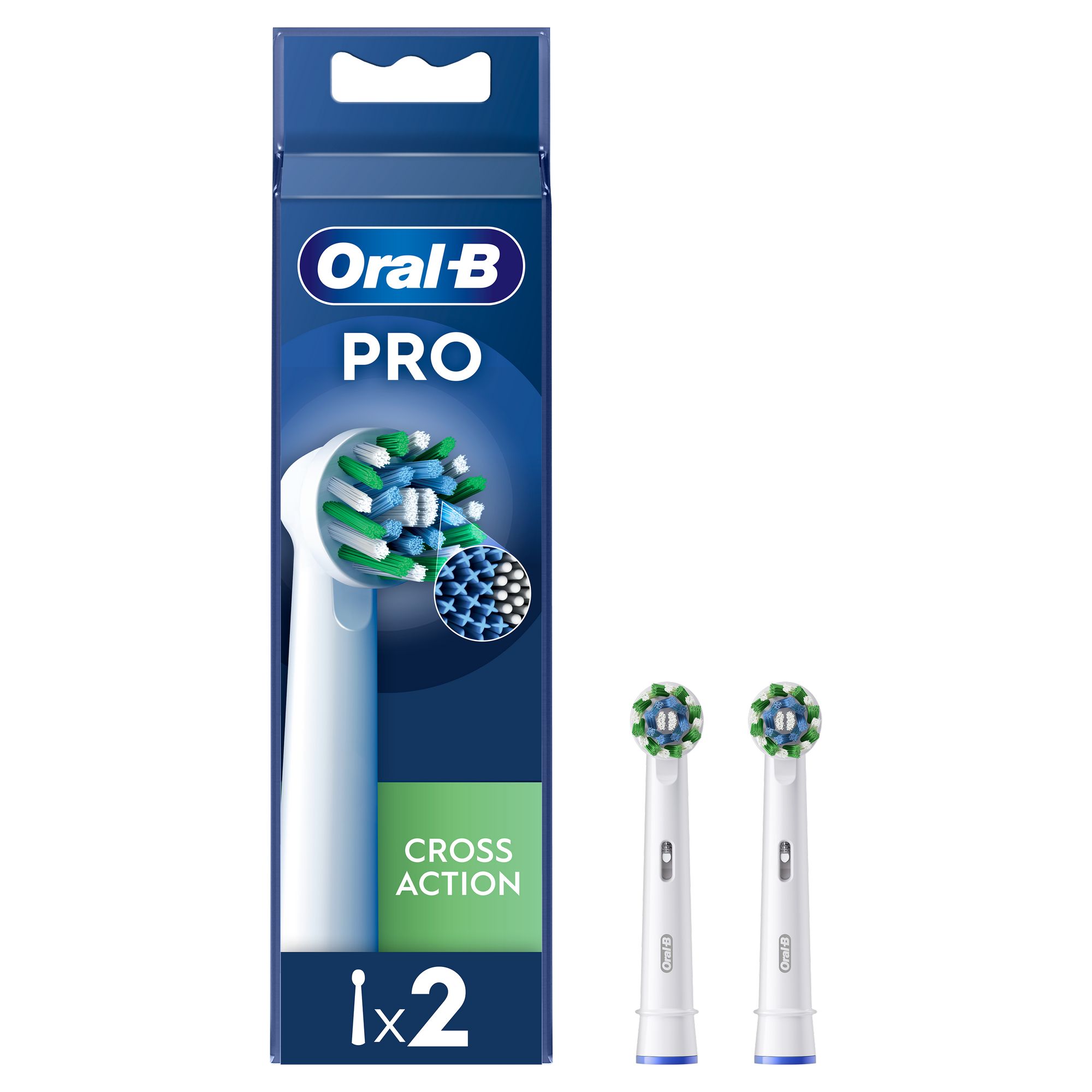 ORAL B CROSS ACTION REFILL HEADS 2 PACK