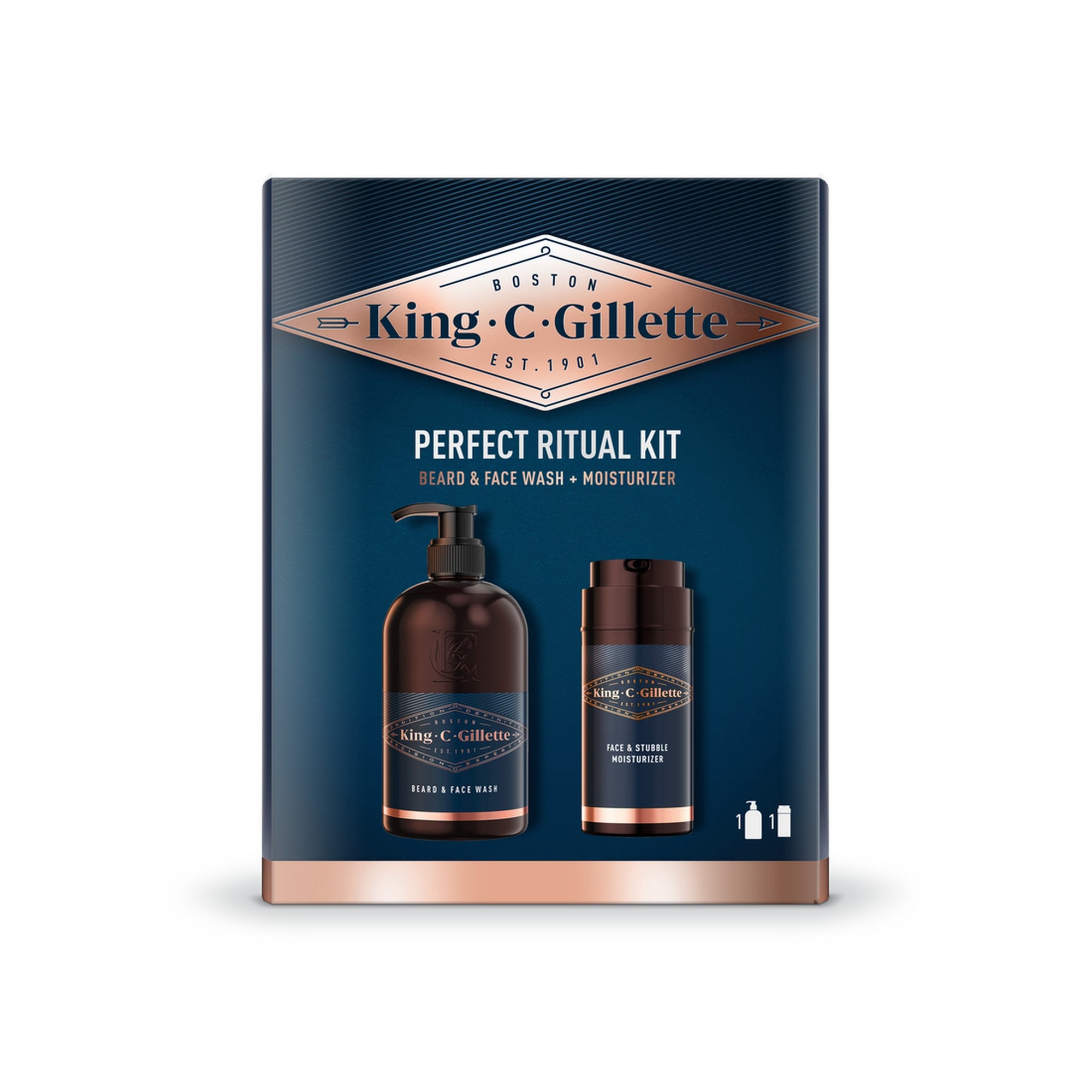 GILLETTE KING C PERFECT STUBBLE CARE KIT GIFTSET 