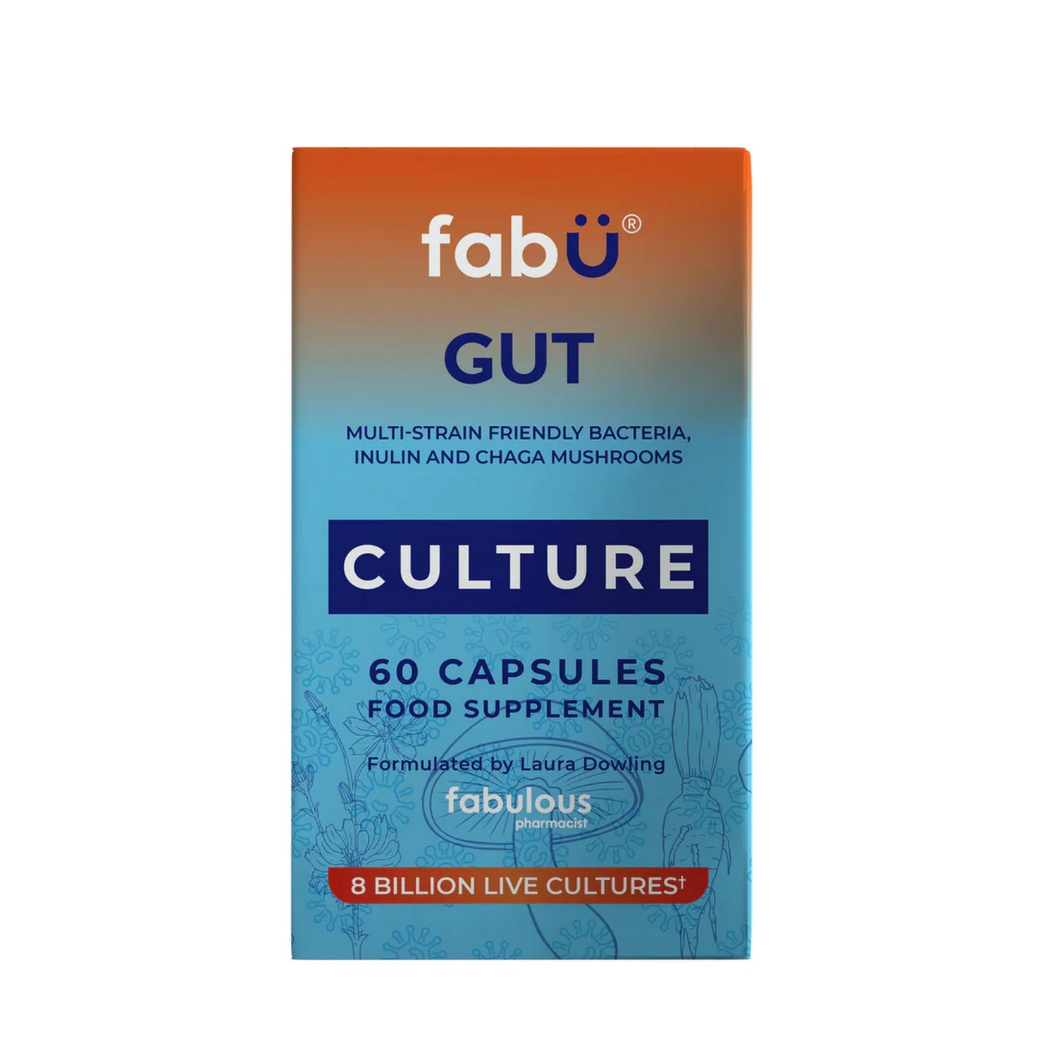 FabU Gut Culture 60 Capsules front of box