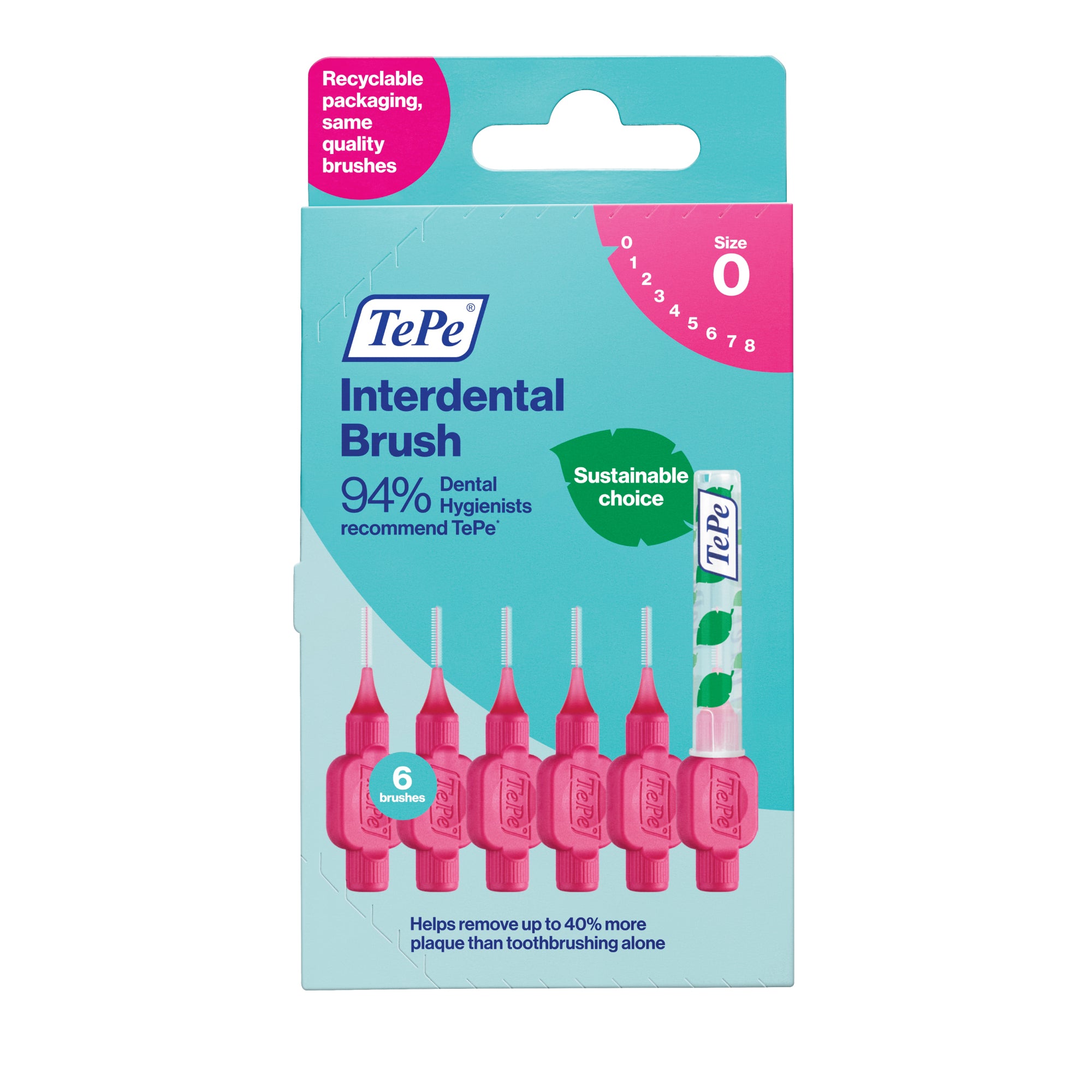 TePe Interdental Brushes Pink Original Size 0 - 0.4 mm