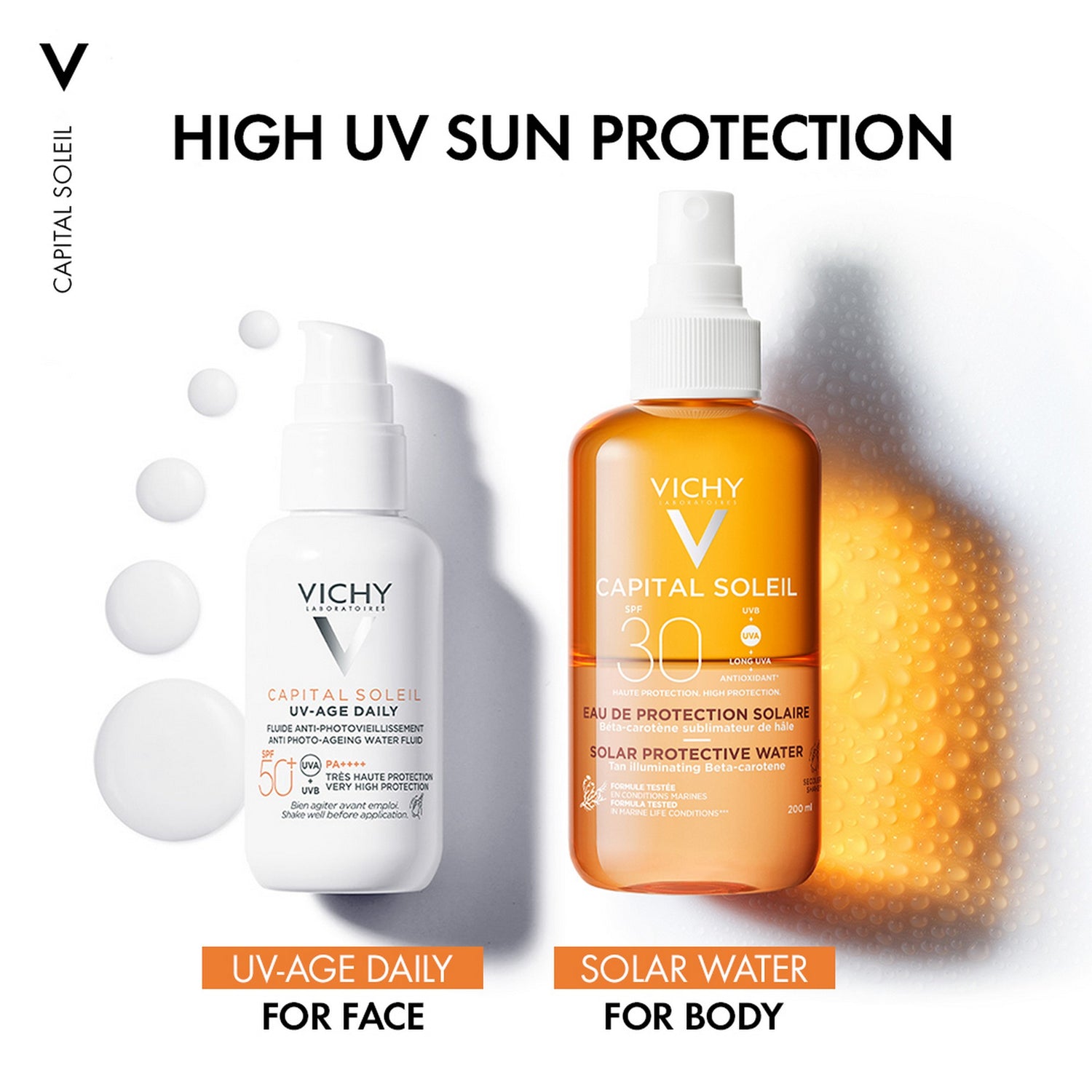 Vichy Ideal Soleil Solar Protecting Water Bronzing Tan SPF30 - 200ml Range