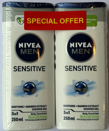 Nivea Men Shower Cream 250ML Twin Pack