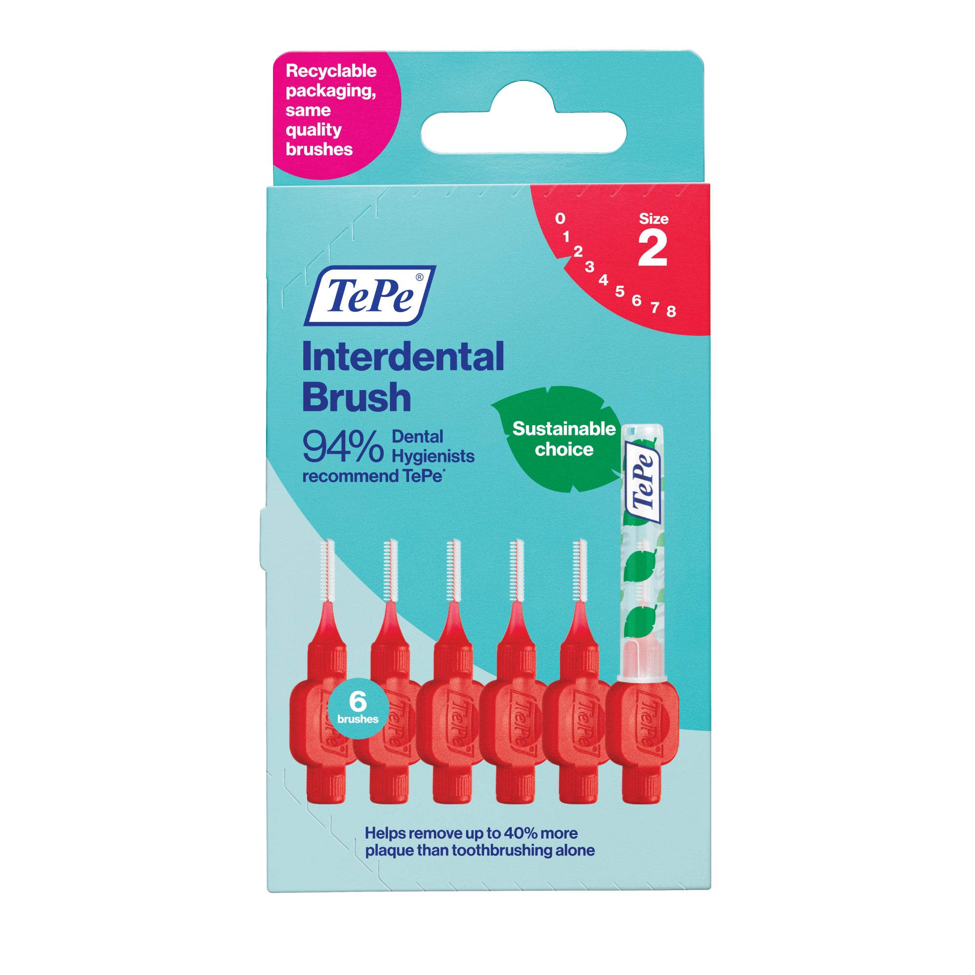 TePe Interdental Brushes Red Original Size 2 - 0.5 mm