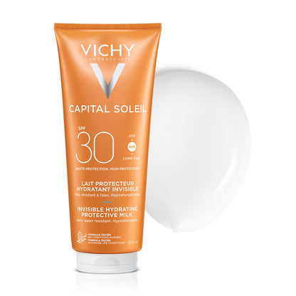 Vichy Capital Soleil Beach Protect Fresh Hydrating Face &amp; Body Milk SPF 30 300ml Texture