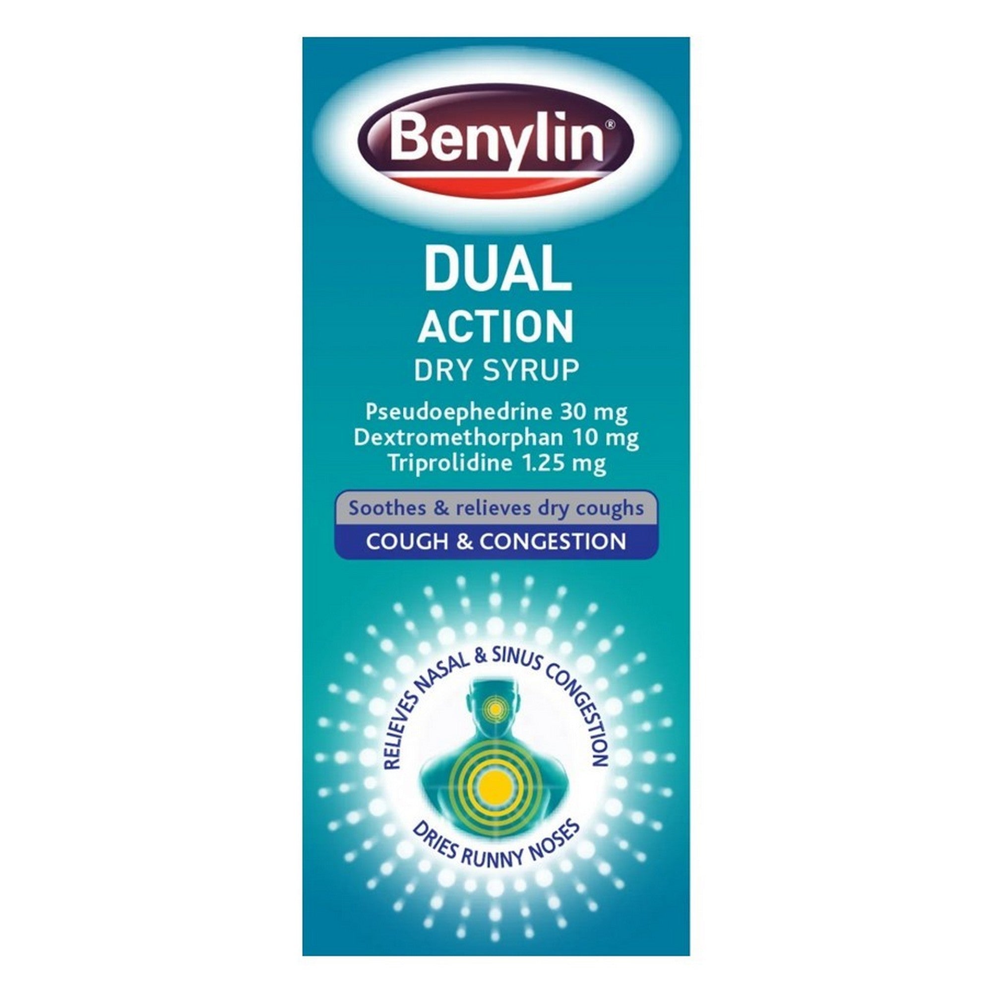 Benylin Dual Action Dry Syrup 125ml