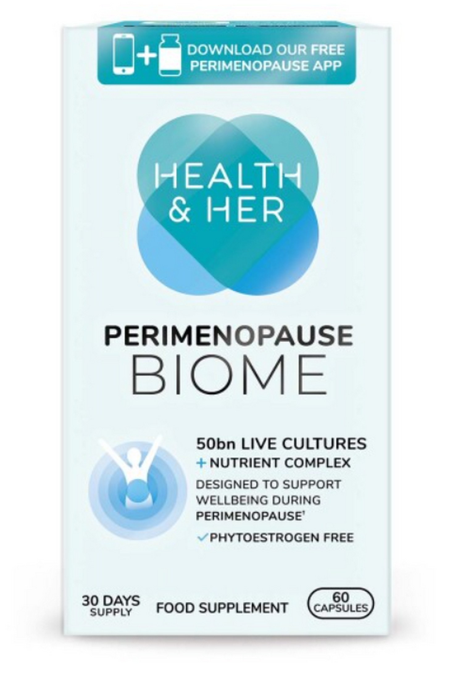 Health &amp; Her Perimenopause Biome Multi Nutrient Support Supplement Capsules 60S