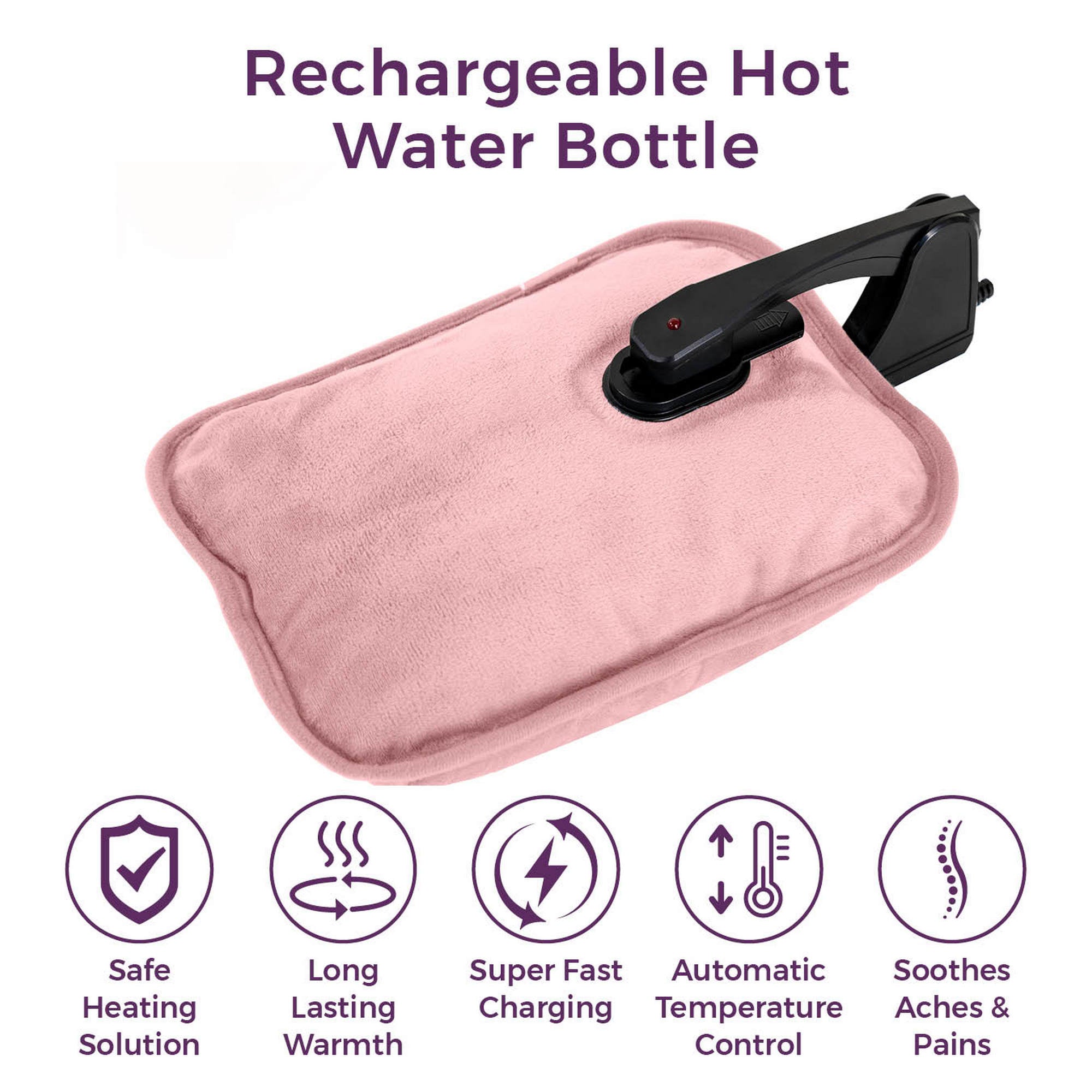 Carmen Rechargeable Hot Water Bottle Pink Features