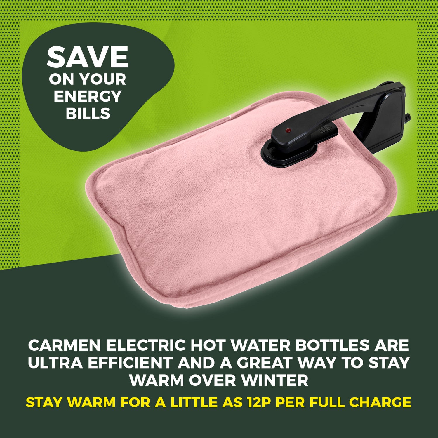 Carmen Rechargeable Hot Water Bottle Pink