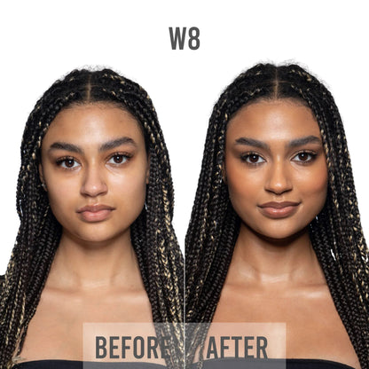 Bperfect Chroma Cover Foundation Luminous W8, Before and after