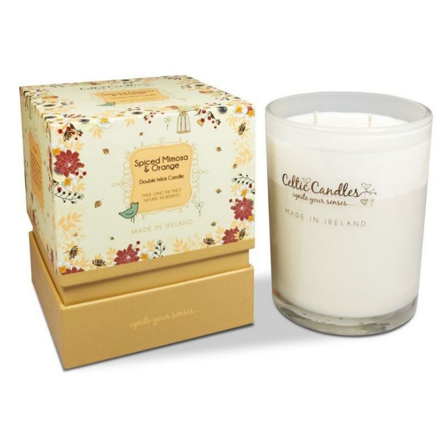 Celtic Candle Double Wick Spiced Mimosa Candle