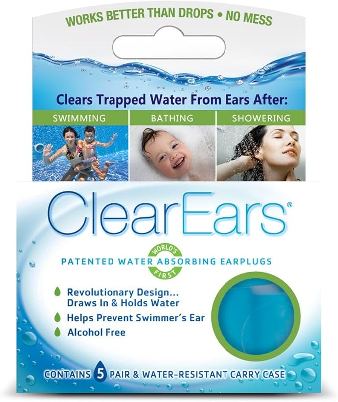 Clear Ears Water Absorbing Ear Plugs