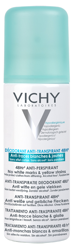 Vichy Deodorant 48Hour Aerosol No Marks Anti-Perspirant 125ml