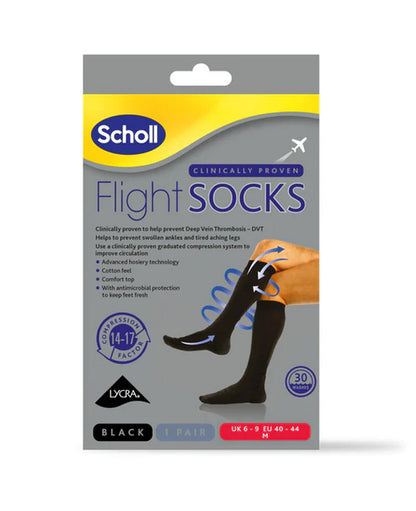 Scholl Flight Socks Black