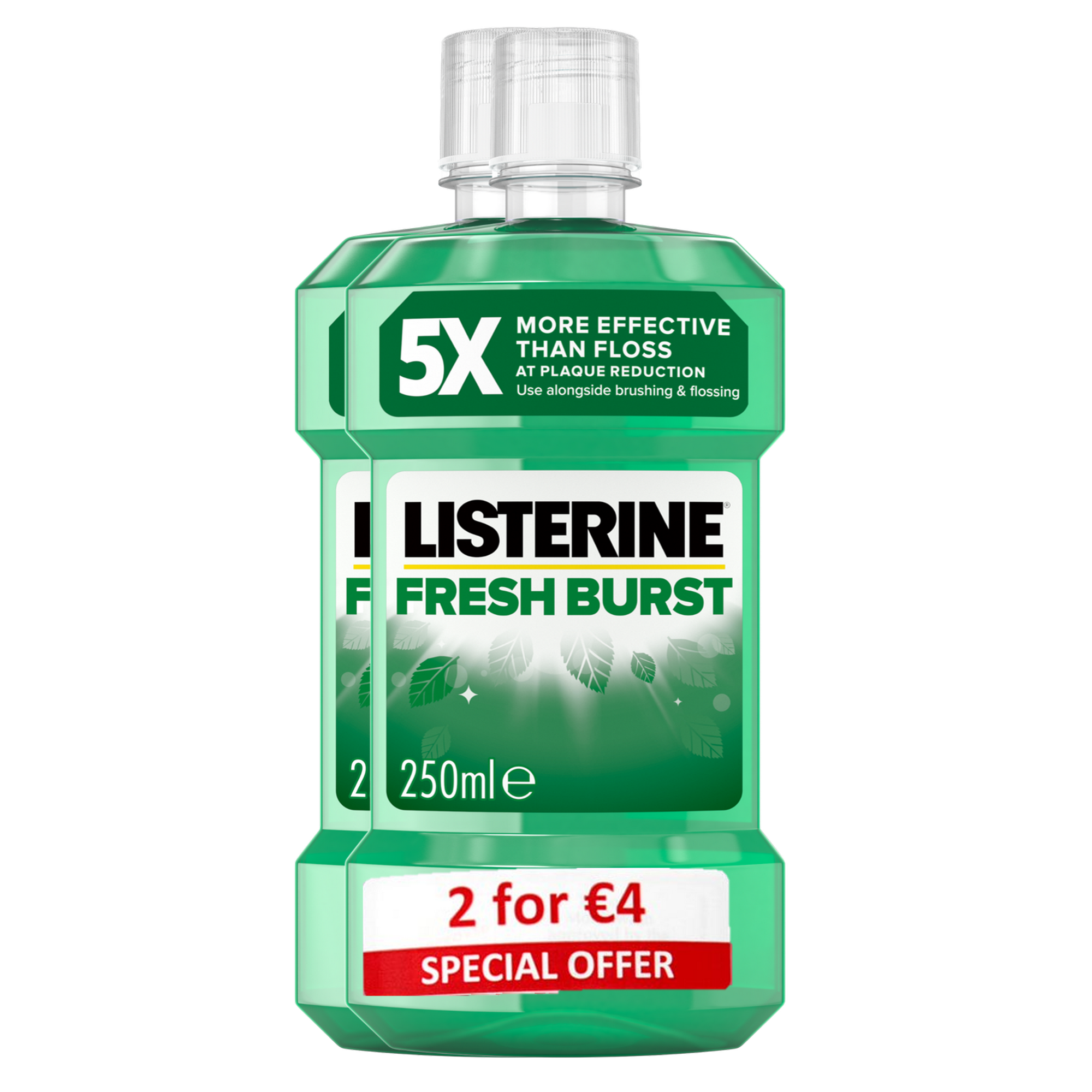 Listerine Fresh Burst 250ml Twin Pack