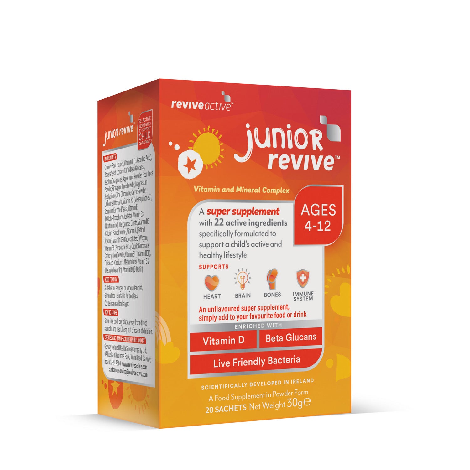 Revive Active Junior Vitamin and Mineral Complex 20 Sachets (Buy 1 Get 1 Half Price)