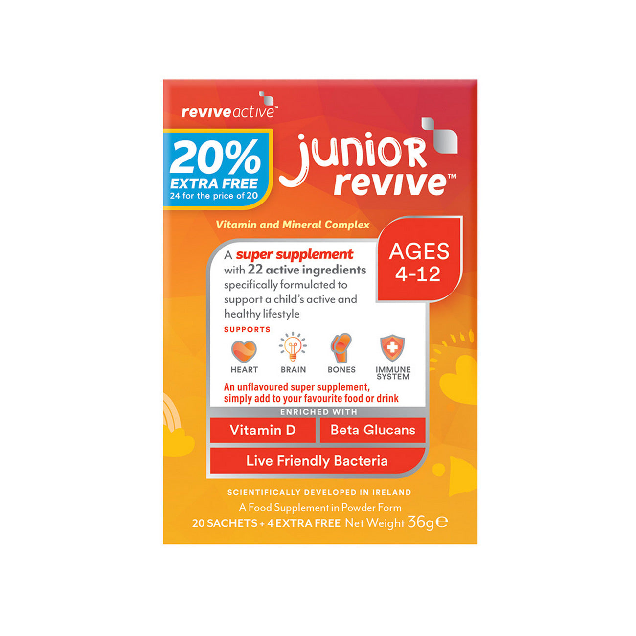 Revive Active Junior Vitamin &amp; Mineral Complex 20% Extra Free