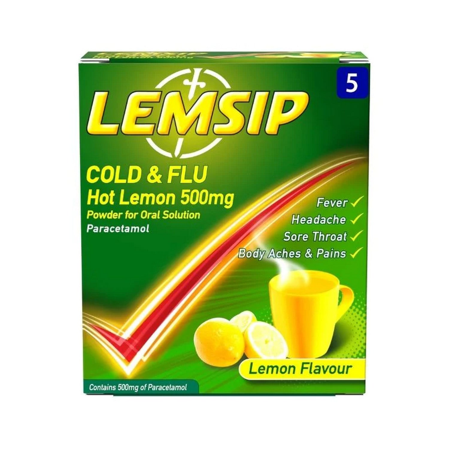 Lemsip Original Cold &amp; Flu- 5 Sachets