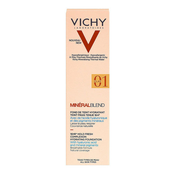 Vichy Mineralblend Foundation 01 Clay 30Ml Box Front